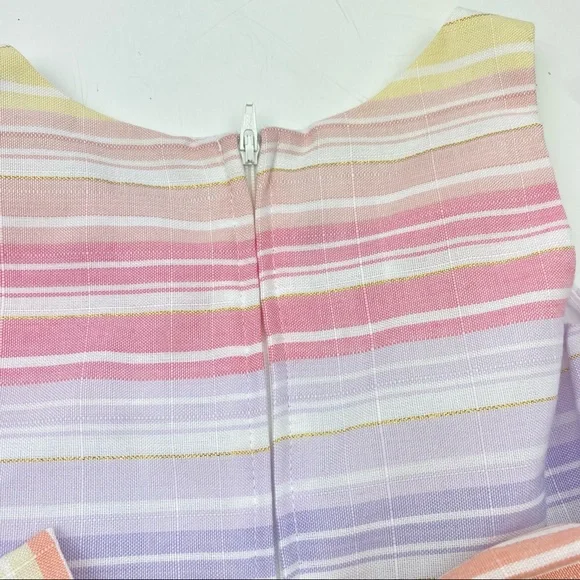 BONNIE JEAN Toddler Little Girls Striped Linen Spring Dress NWT - Picture 8 of 12